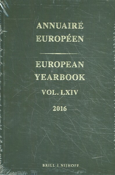 European Yearbook / Annuaire Européen, Volume 64 (2016) - (ISBN 9789004356818)