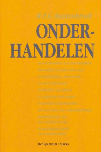Onderhandelen - W.F.G. Mastenbroek (ISBN 9789027429377)