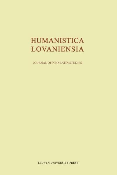 Humanistica Lovaniensia, Volume LXIV - 2015 - (ISBN 9789462700536)