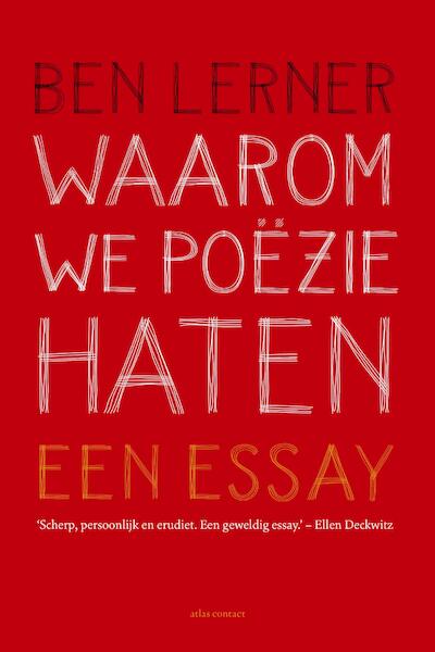 Waarom we poëzie haten - Ben Lerner (ISBN 9789045033242)