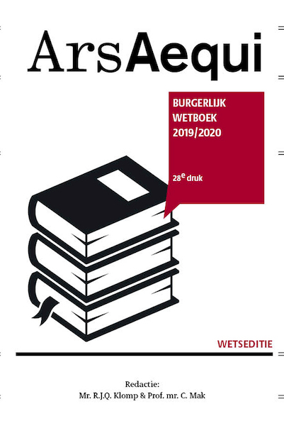Burgerlijk Wetboek 2019/2020 - (ISBN 9789492766717)
