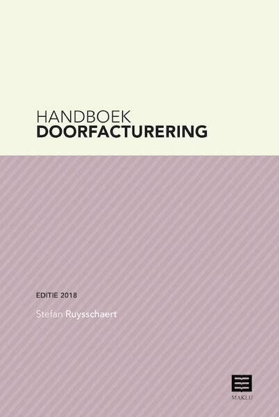 Handboek doorfacturering - Stefan Ruysschaert (ISBN 9789046609309)