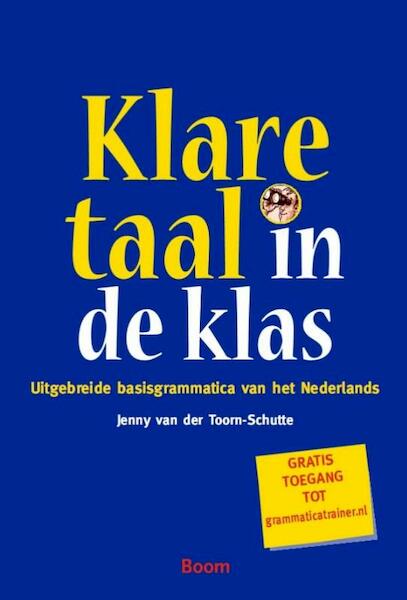 Klare taal in de klas - Jenny van der Toorn-Schutte (ISBN 9789085069980)