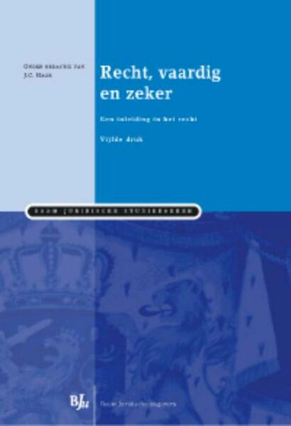 Recht, vaardig en zeker - Jaap Hage (ISBN 9789460942068)