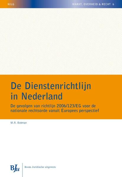 De dienstenrichtlijn in Nederland - Marleen Botman (ISBN 9789462901339)