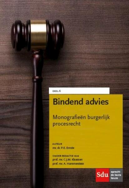 Bindend advies - P.E. Ernste (ISBN 9789012396639)