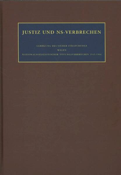 Justiz und NS-Verbrechen Band 21 - (ISBN 9789089644985)