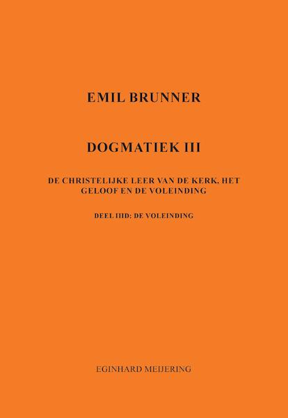 Emil Brunner - Eginhard Meijering (ISBN 9789463456708)