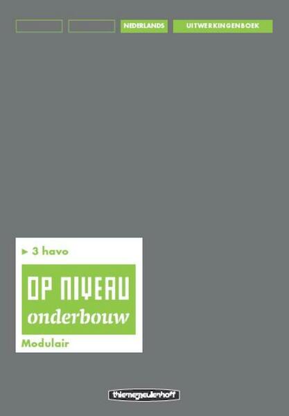 Op niveau 3 havo Uitwerkingenboek/Modulair - Kraaijeveld (ISBN 9789006109733)