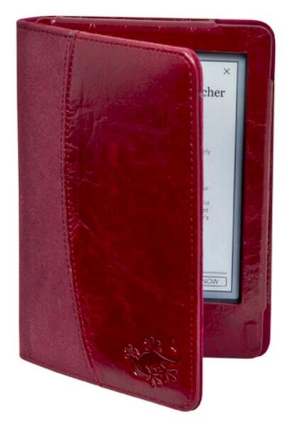 Leren hoes Kobo eReader Touch - rood - (ISBN 8718444501466)