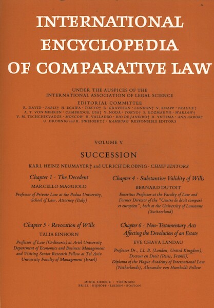 International Encyclopedia of Comparative Law, Instalment 43 - (ISBN 9789004364806)