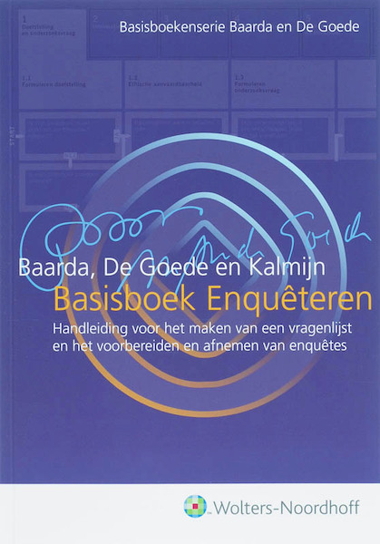 Basisboek Enqueteren - D.B. Baarda, M.P.M. de Goede, M. Kalmijn (ISBN 9789001700096)
