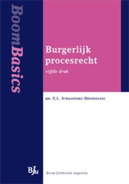 Boom Basics Burgerlijk procesrecht - EL Schaafsma-Beversluis (ISBN 9789460940224)