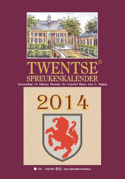 Twentse spreukenkalender 2014 - (ISBN 9789055123919)