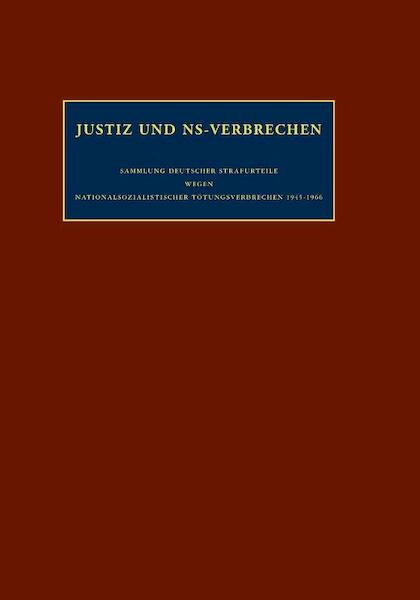 Justiz und NS-Verbrechen Band 02 - (ISBN 9789089644794)