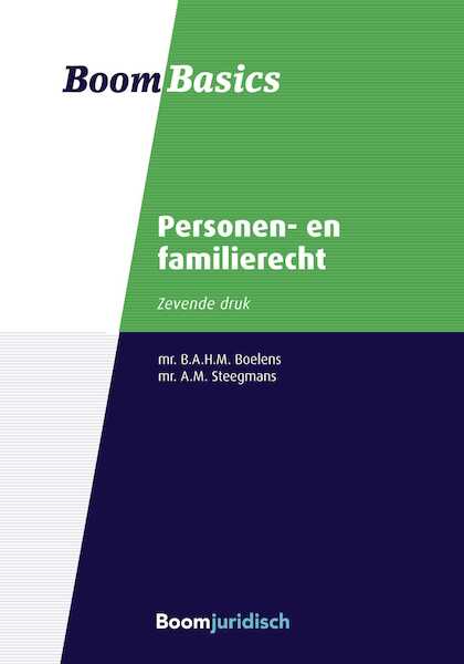 Boom Basics Personen- en familierecht - Bregje Boelens (ISBN 9789054540403)