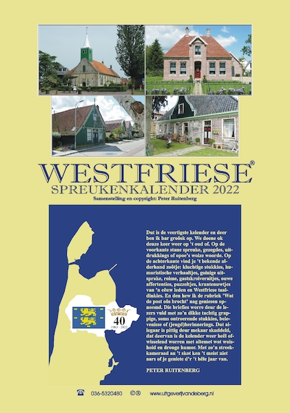 Westfriese spreukenkalender 2022 - (ISBN 9789055125128)