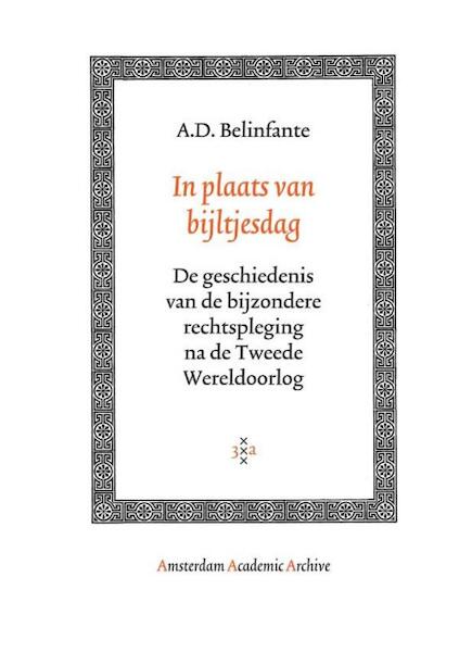 In plaats van bijltjesdag - A.D. Belinfante (ISBN 9789048520220)