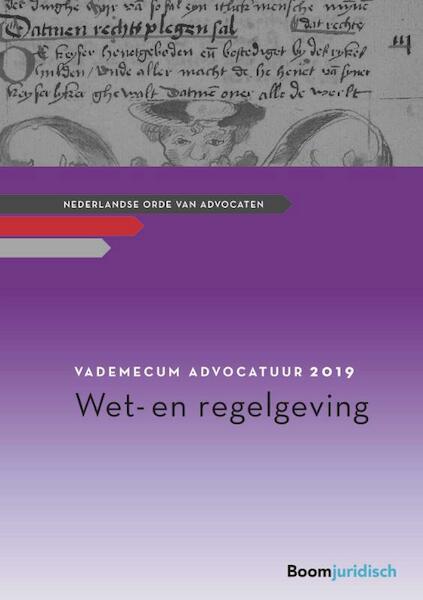 Vademecum Advocatuur 2019 - (ISBN 9789462906136)