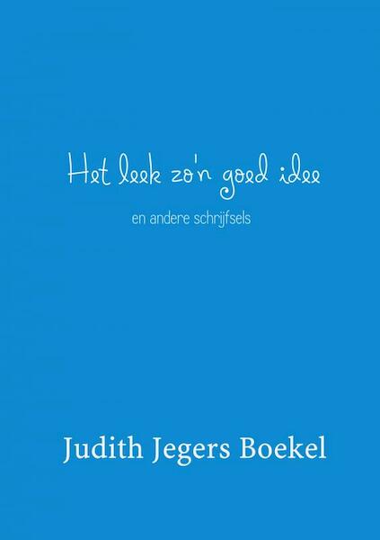 Het leek zo'n goed idee - Judith Jegers Boekel (ISBN 9789463863162)