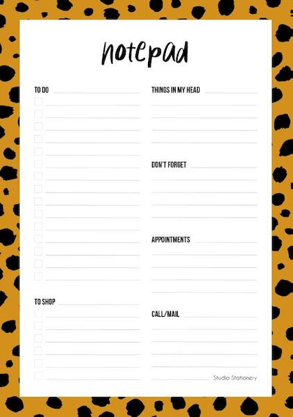 Notepad Cheetah - (ISBN 8719322146175)