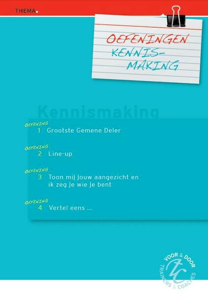 Oefeningen kennismaking - (ISBN 9789058718358)