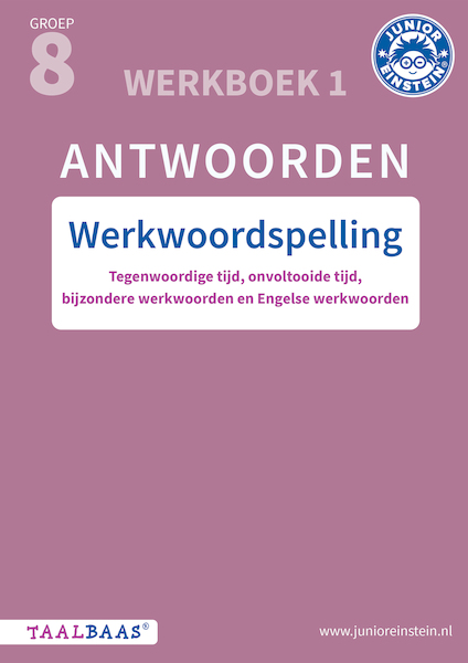 Werkwoordspelling antwoordenboek 1 groep 8 - (ISBN 9789493218208)