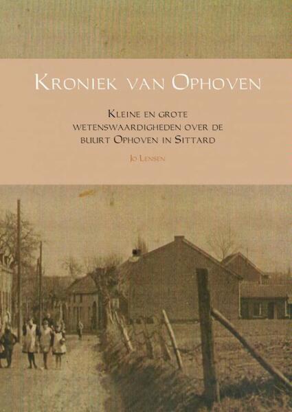 Kroniek van Ophoven - Jo Lensen (ISBN 9789463189231)