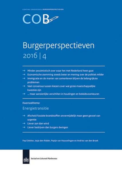 2016/1 - Paul Dekker, Josje den Ridder, Pepijn van Houwelingen, Andries van den Broek (ISBN 9789037708165)
