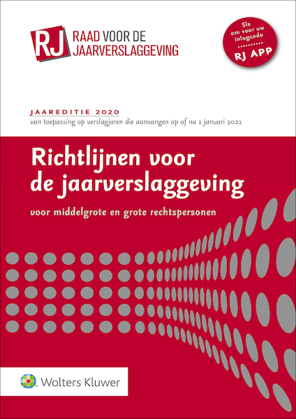 Richtlijnen voor de jaarverslaggeving, middelgrote en grote rechtspersonen 2020 - (ISBN 9789013156829)