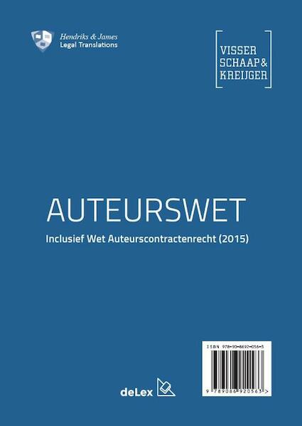Auteurswet/The Dutch Copyright Act - (ISBN 9789086920563)
