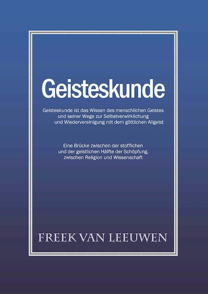 Geisteskunde - Freek van Leeuwen (ISBN 9789086664252)