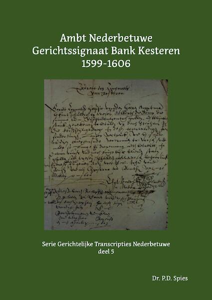 Ambt Nederbetuwe Gerichtssignaat Kesteren 1599-1606 - P.D. Spies (ISBN 9789463455404)