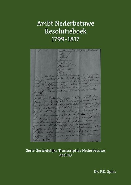 Ambt Nederbetuwe Resolutieboek 1799-1817 - P.D. Spies (ISBN 9789463456081)