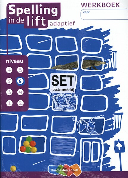 Spelling in de lift adaptief - werkboekjes niveau 6 (set van 5) - (ISBN 9789006954654)