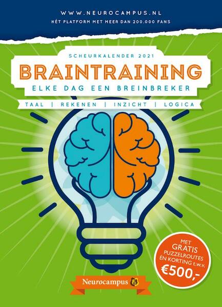 Neurocampus Braintraining Scheurkalender 2021 - Robert Bolhuis (ISBN 9789076106434)