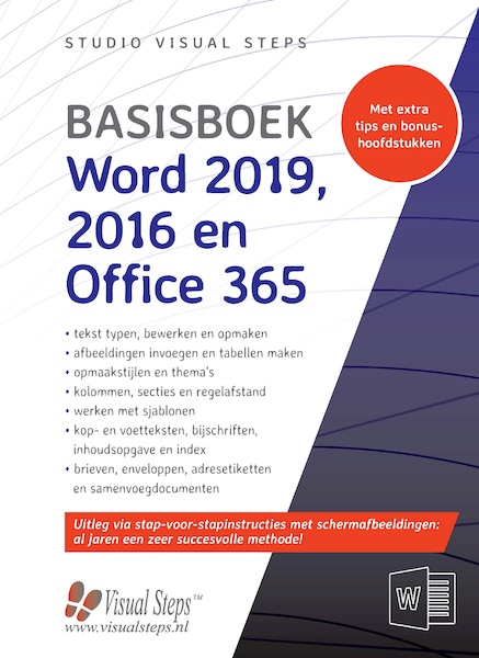 Basisboek Word 2019 en Office 365 - Studio Visual Steps (ISBN 9789059054851)