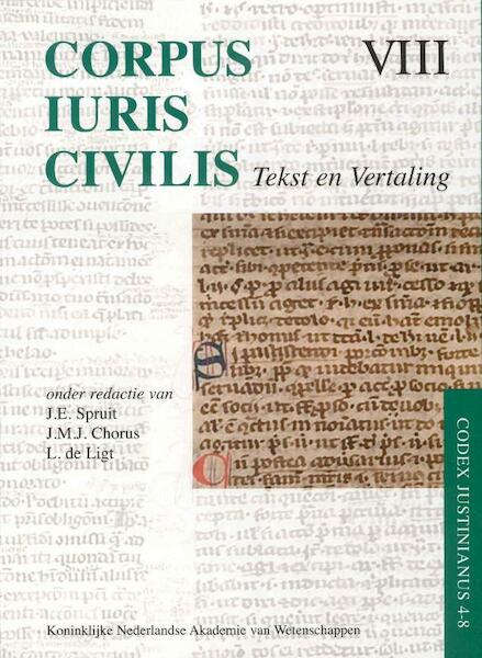 Corpus Iuris Civilis VIII; Codex Justinianus 4 - 8 VIII Codex Justinianus iv-viii - (ISBN 9789069845142)