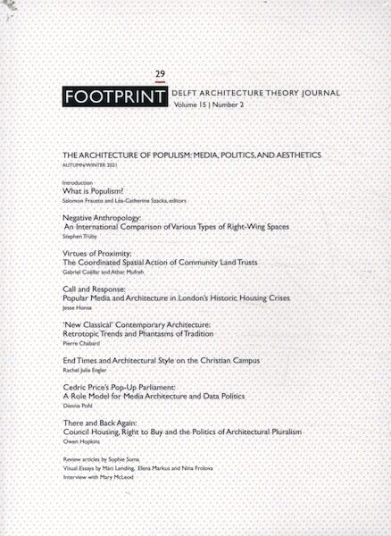 Footprint 29. The Architecture of Populism - (ISBN 9789492852397)