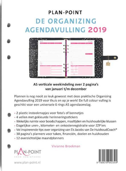 De Organizing Agendavulling 2019 A5 - Vivianne Broekman (ISBN 9789078942344)