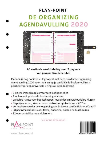 De Organizing Agendavulling 2020 A5 - Vivianne Broekman (ISBN 9789078942412)