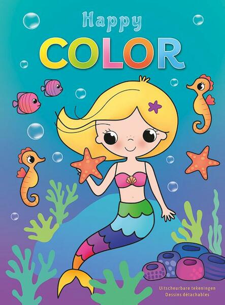 Happy Color Zeemeermin kleurblok / Happy Color La petite sirène bloc de coloriage - ZNU (ISBN 9789044757347)