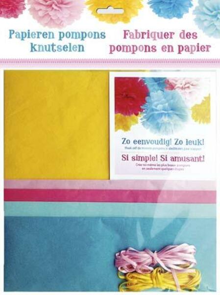Papieren pompons knutselen; Fabriquer des pompons en papier - (ISBN 9789044740660)