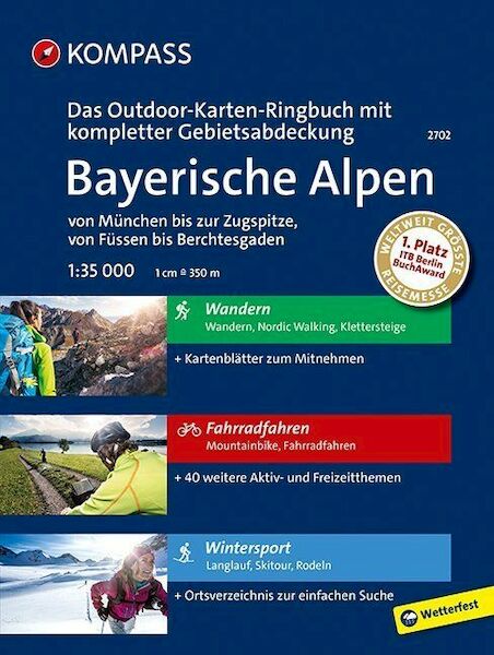 Bayerische Alpen - von München bis zur Zugspitze, von Füssen bis Berchtesgaden 1:35 000 - (ISBN 9783990440698)