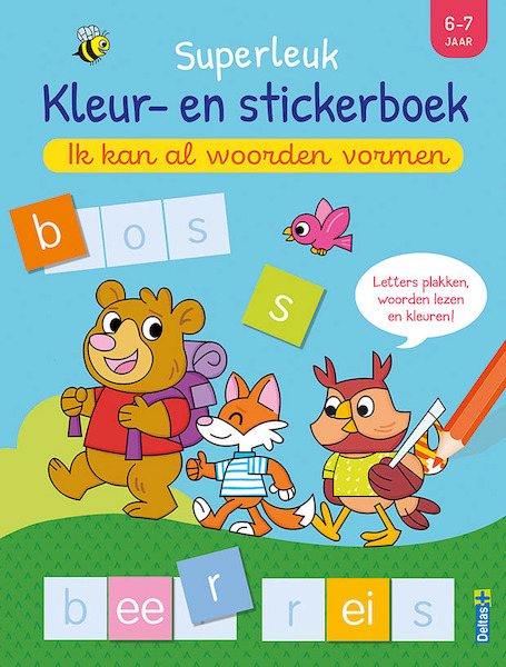 Superleuk kleur- en stickerboek - Ik kan al woorden vormen (6-7 j.) - (ISBN 9789044759860)