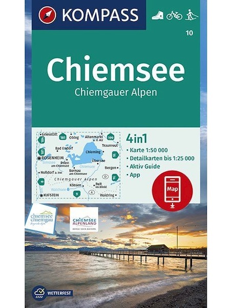 Chiemsee, Chiemgauer Alpen 1:50 000 - Kompass-Karten Gmbh (ISBN 9783990447215)