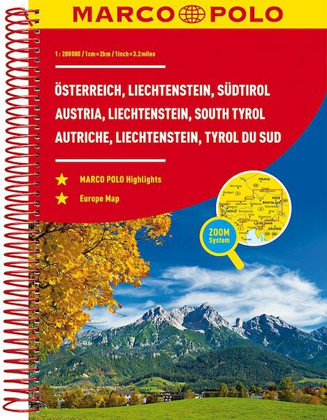 MARCO POLO Reiseatlas Österreich, Liechtenstein, Südtirol 1:200 000 - (ISBN 9783829736862)