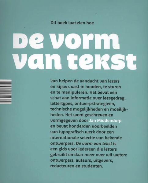 De Vorm van Tekst - Jan Middendorp (ISBN 9789063691332)