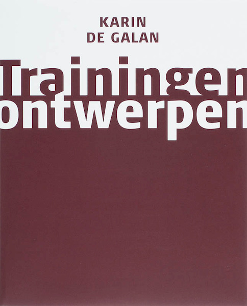 Trainingen ontwerpen - K. de Galan (ISBN 9789043014014)