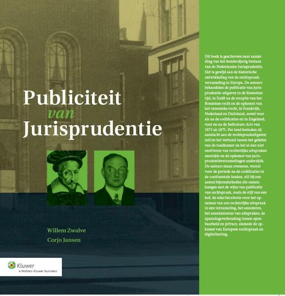 Publicatie van rechtspraak - Willem Zwalve, Corjo Jansen (ISBN 9789013108408)